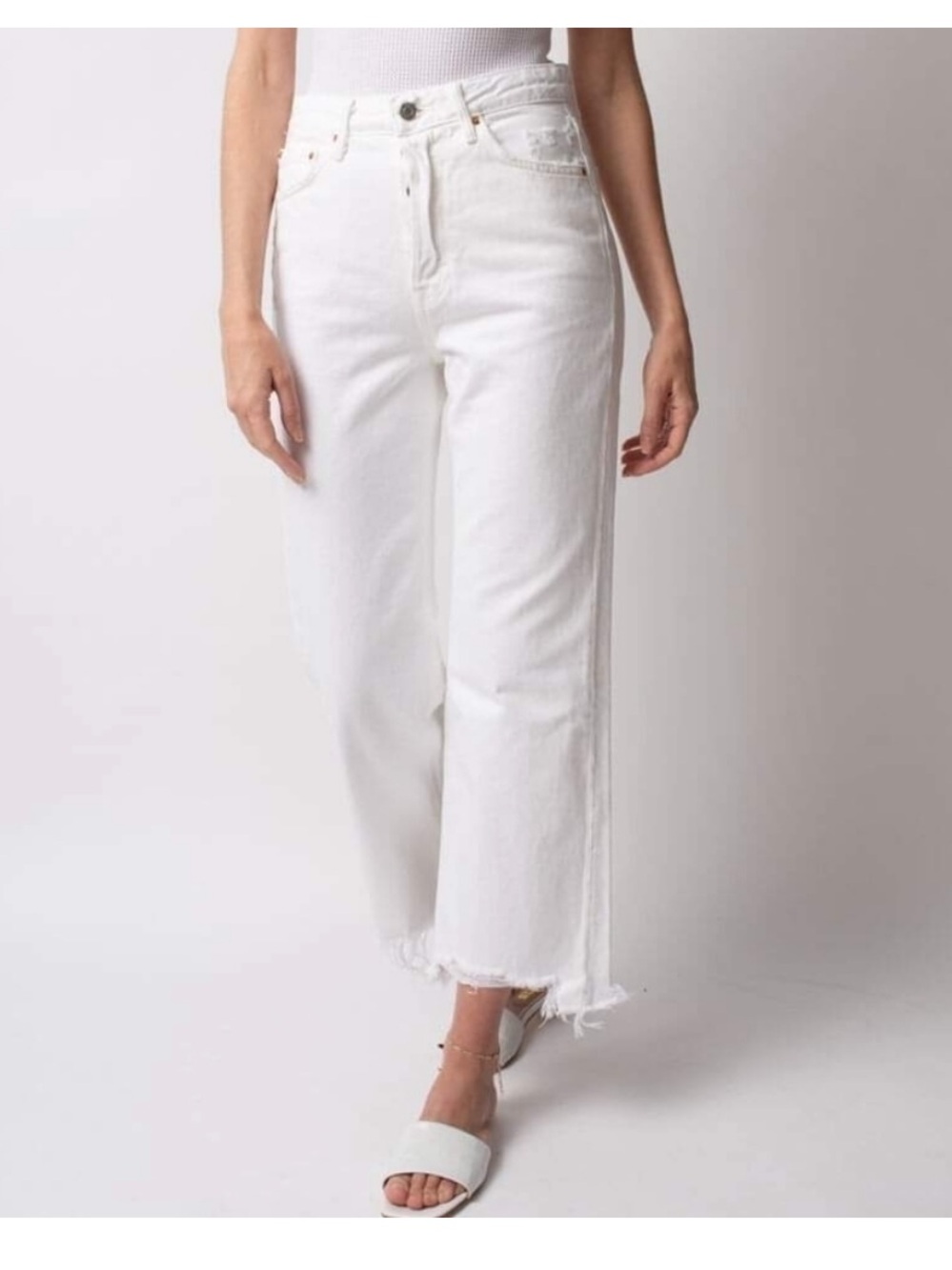 GRLFRND Bobbi High-Rise Jeans in White Size 25 NWT